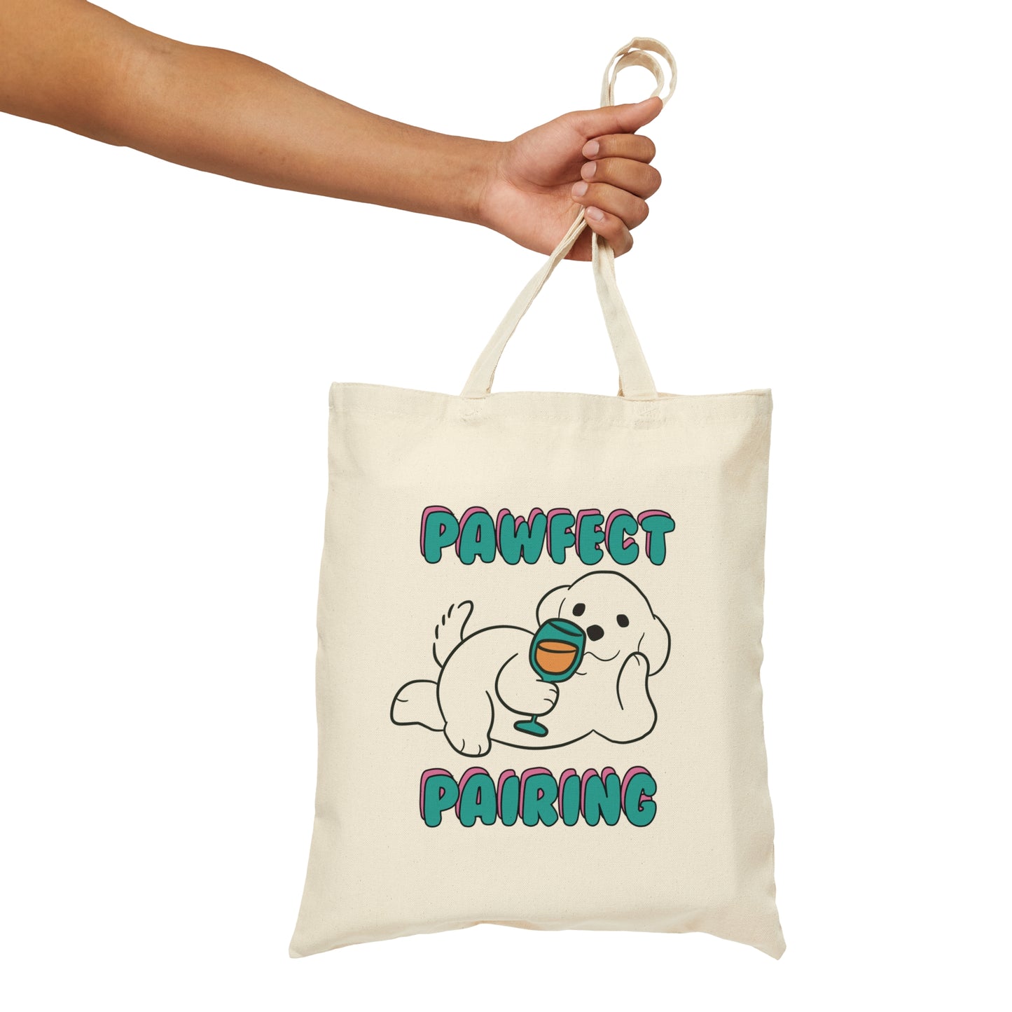 Pawfect Pairing Canvas Tote Bag