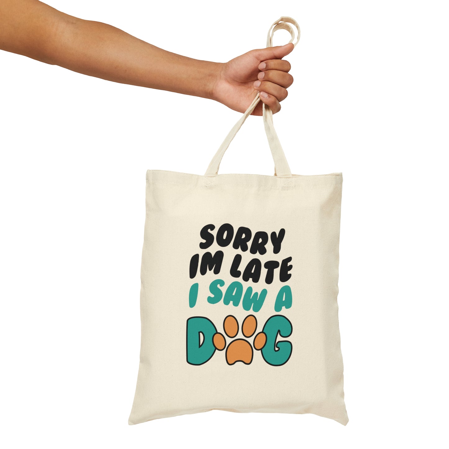 Sorry I'm Late Canvas Tote Bag