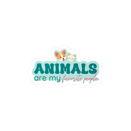 Animals Are My Favorite Sticker