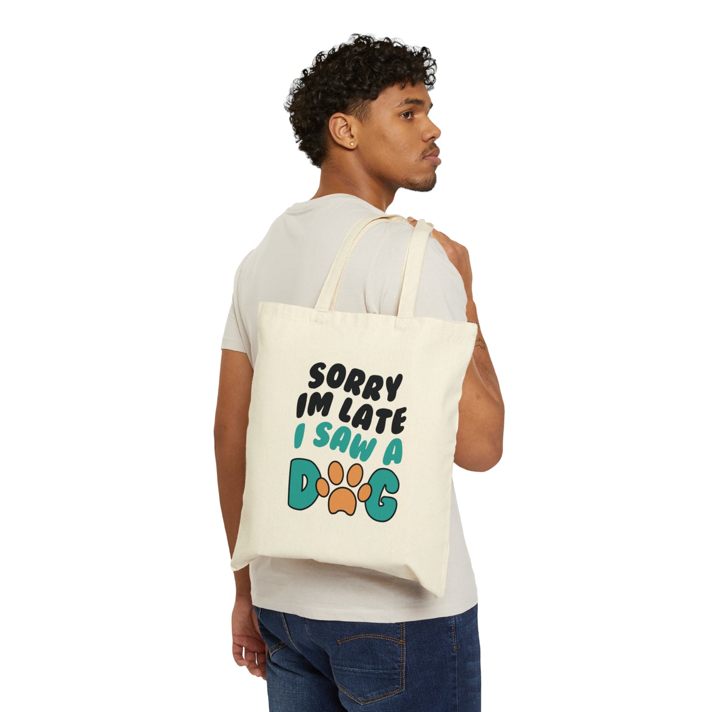 Sorry I'm Late Canvas Tote Bag