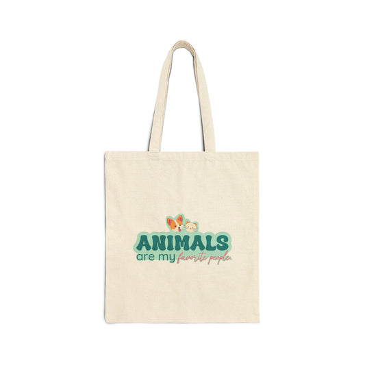 Animals Are My Favorite Tote Bag